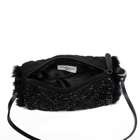 Βραδινό τσαντάκι Roccobarocco ROBS35501 μαύρο